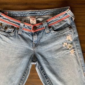 True Religion Joey Flower Child Embroidered Jean